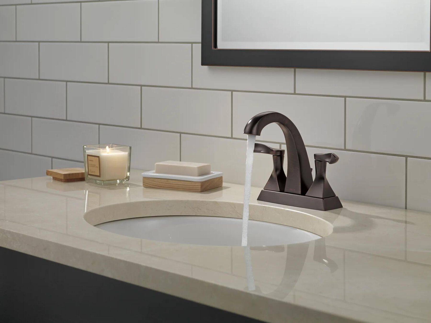 Two Handle Centerset Bathroom Faucet