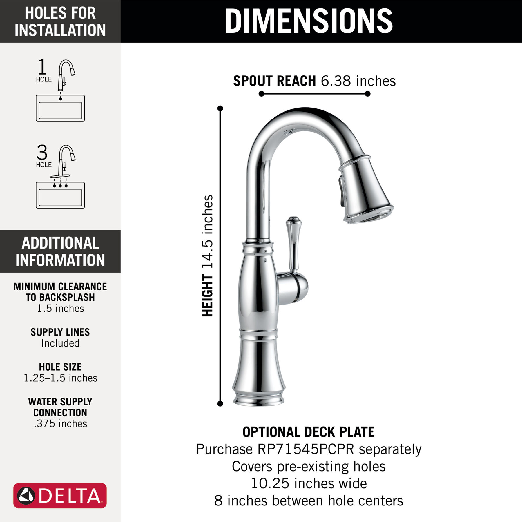 Single Handle Pull-Down Bar/Prep Faucet