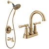 Centerset Lavatory Faucet with 14 Series Tub Shower Trim and Rough Bundle
