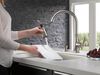 Single Handle Pull-Down Kitchen Faucet with Soap Dispenser