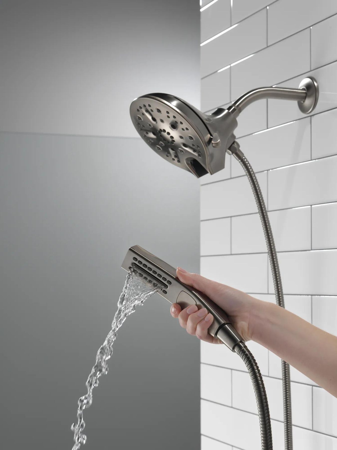 In2ition&reg; H<sub>2</sub>Okinetic&reg; 5-Setting Two-in-One Shower