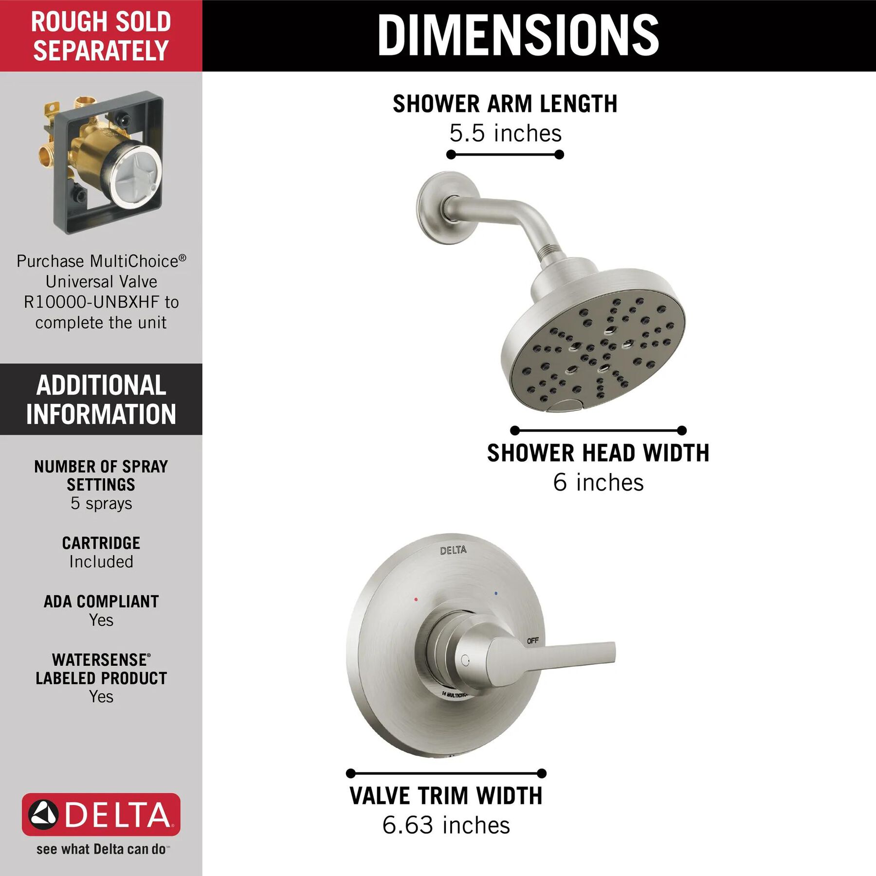 14 Series Shower Trim with H2OKinetic&reg; (Recertified)