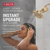 Standard Shower Filter with 6-Setting Showerhead and Mount Bundle