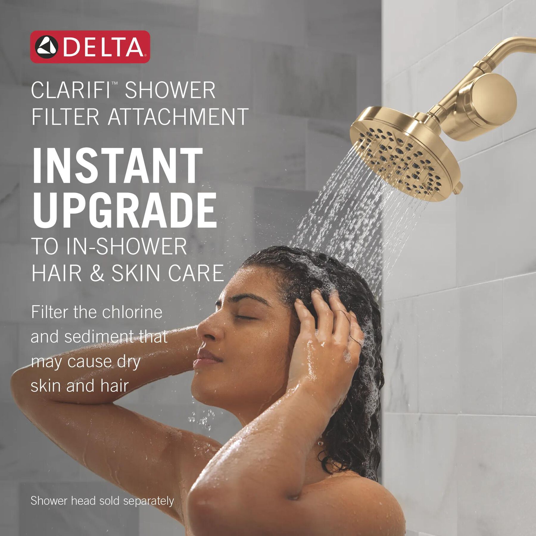 Standard Shower Filter with 6-Setting Showerhead and Mount Bundle
