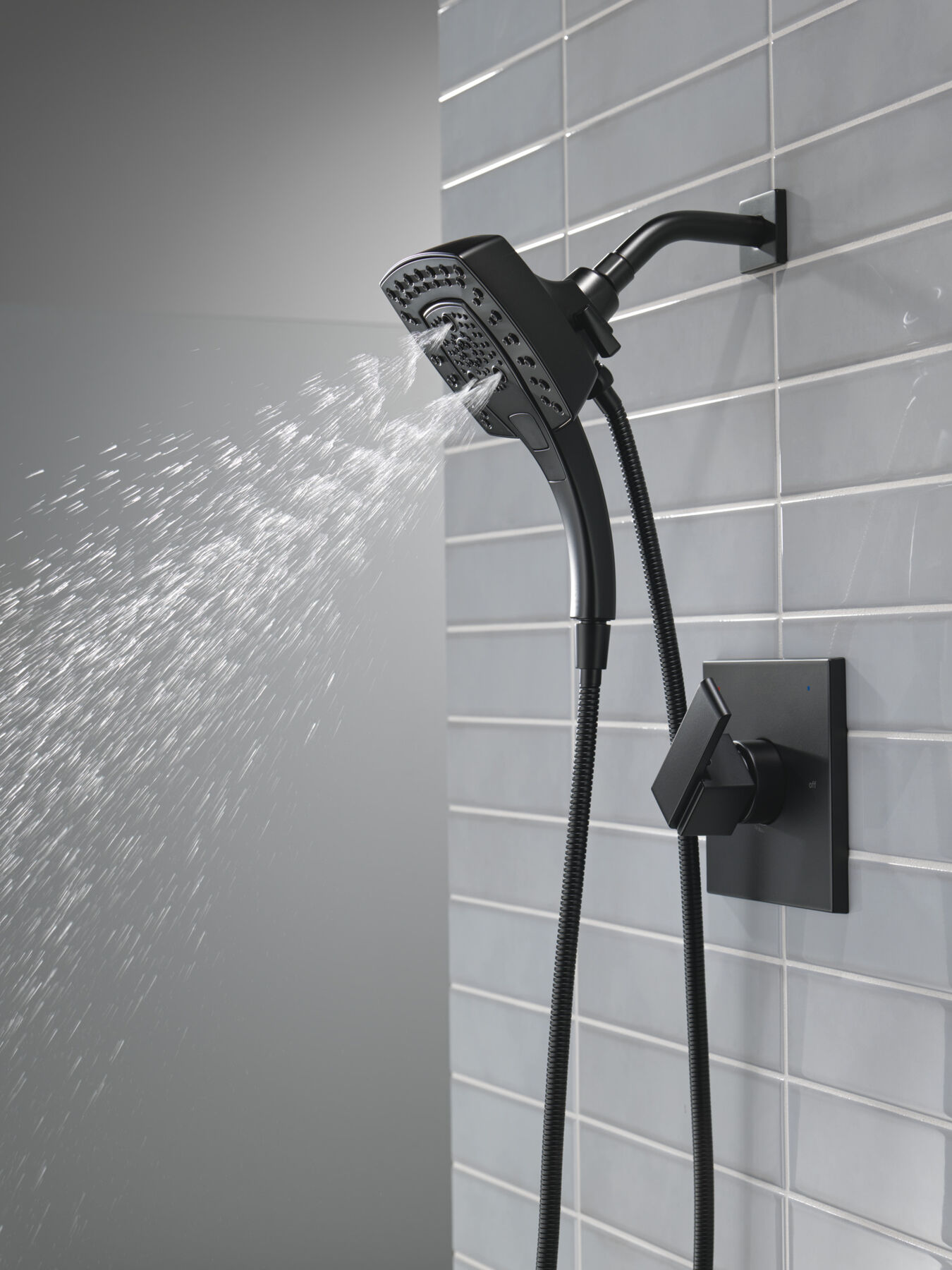 H<sub>2</sub>Okinetic&reg; In2ition&reg; 5-Setting Two-in-One Shower