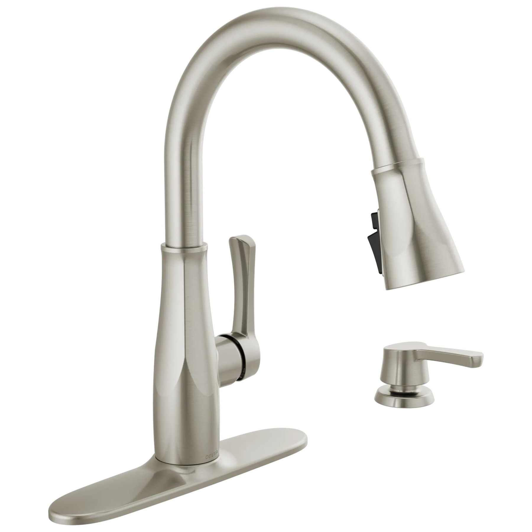 Single Handle Pull-Down Kitchen with Soap Dispenser and ShieldSpray Technology