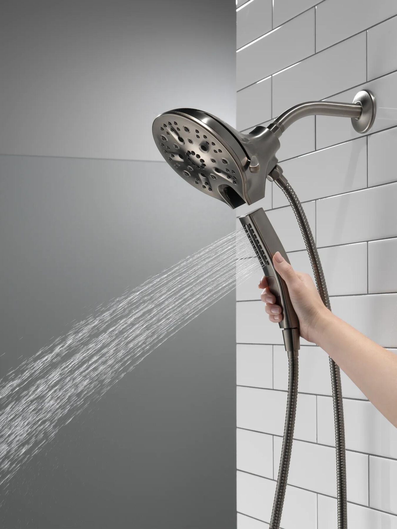 In2ition&reg; H<sub>2</sub>Okinetic&reg; 5-Setting Two-in-One Shower