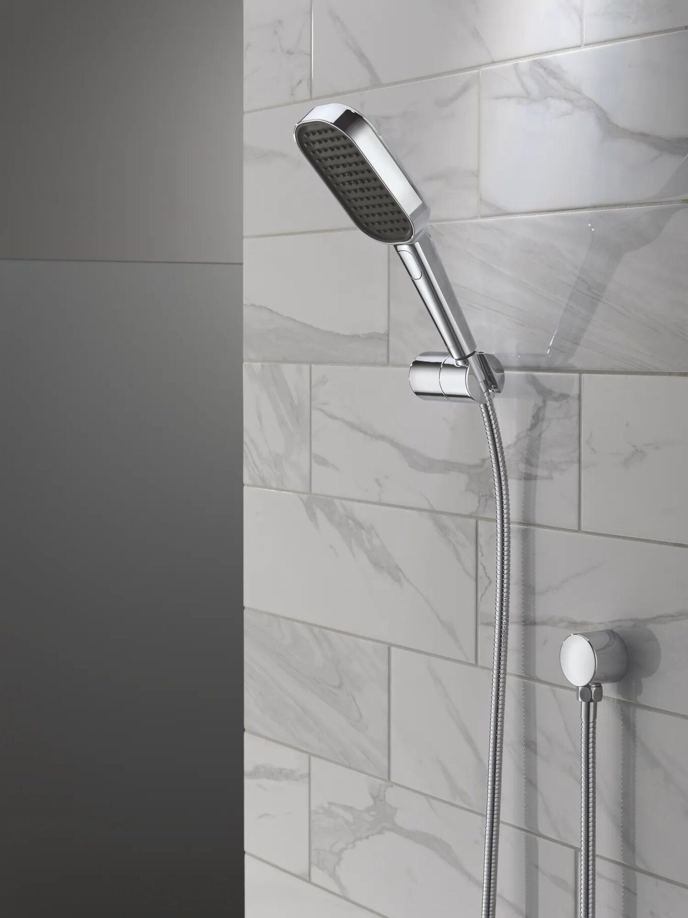 4-Setting Hand Shower with Wall Mount featuring FeatherRain&trade; Spray