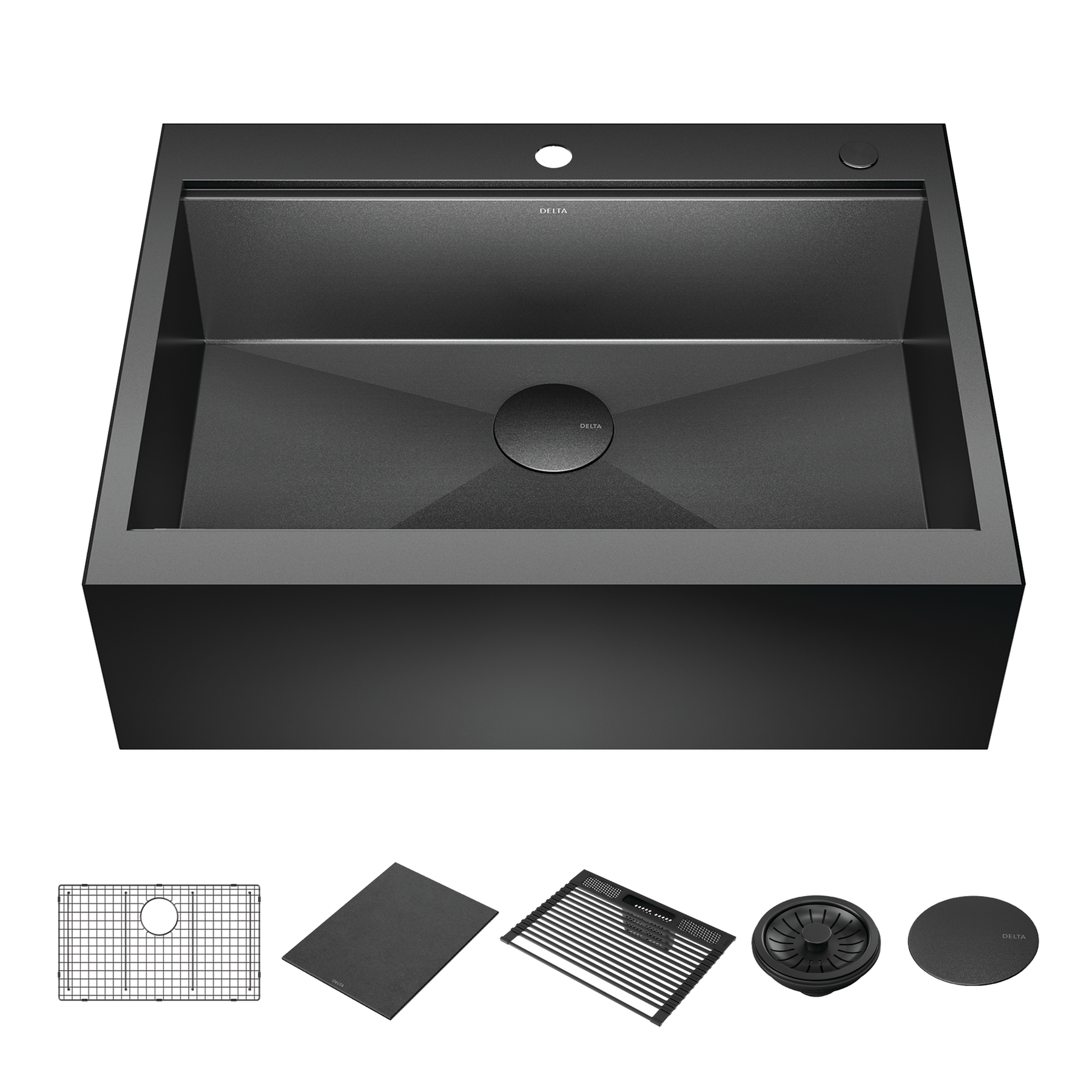 30&rdquo; Retrofit Farmhouse Apron Front 16 Gauge Workstation Kitchen Sink Single Bowl in with WorkFlow&trade; Ledge and&nbsp;Accessories for Top Mount Drop-In Installation