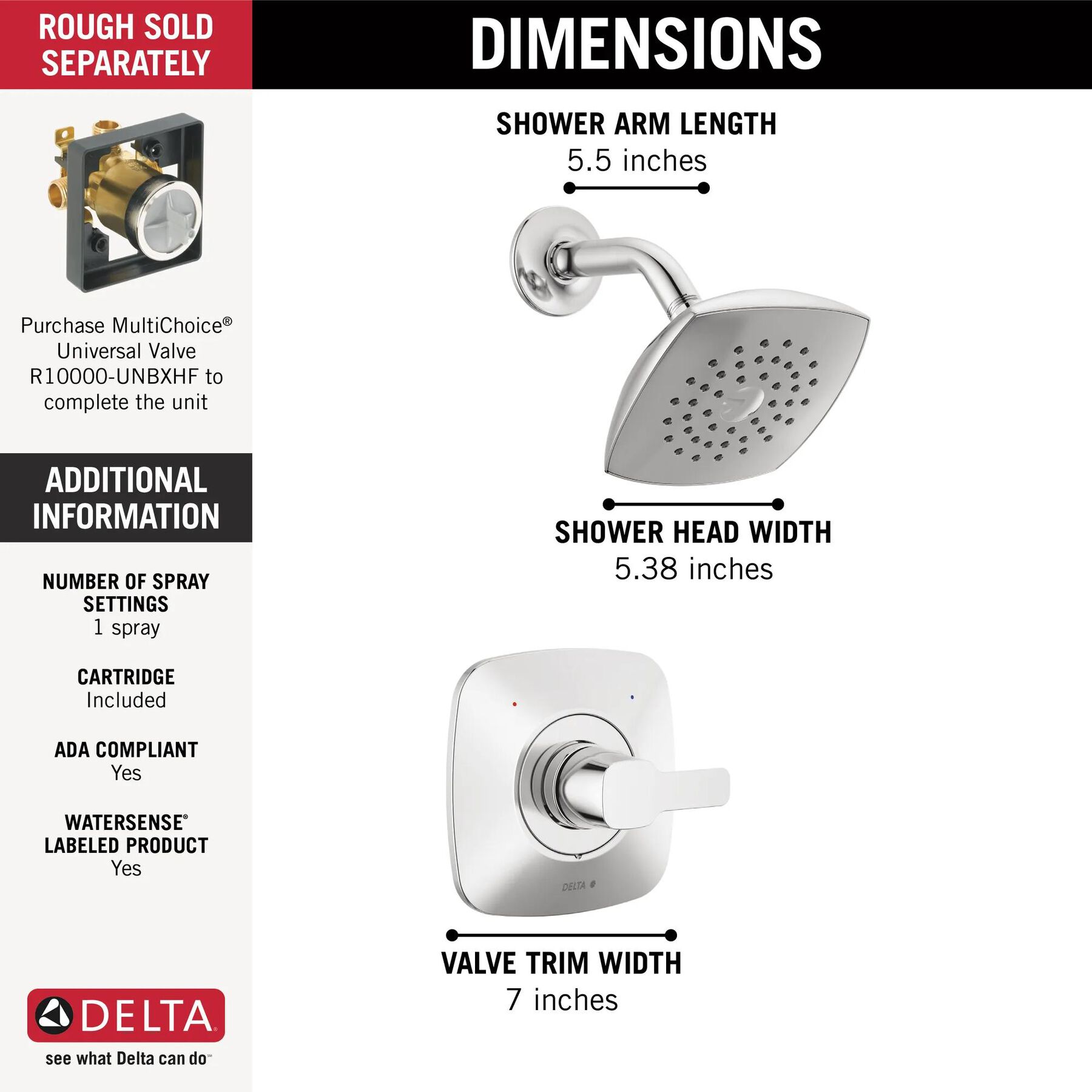 Monitor 14 Series Shower Trim
