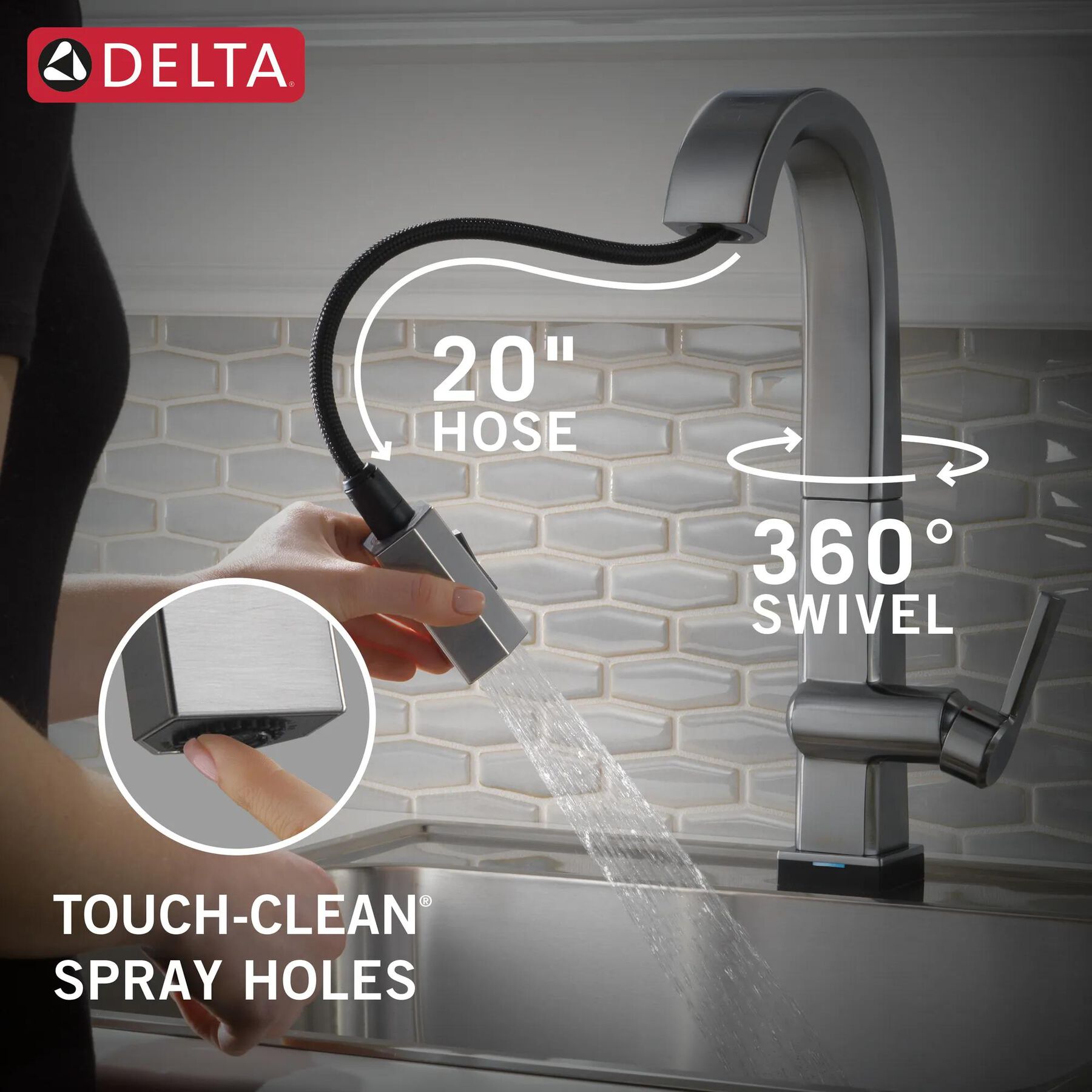 Single Handle Pull-Down Bar/Prep Faucet With Touch<sub>2</sub>O&reg; Technology