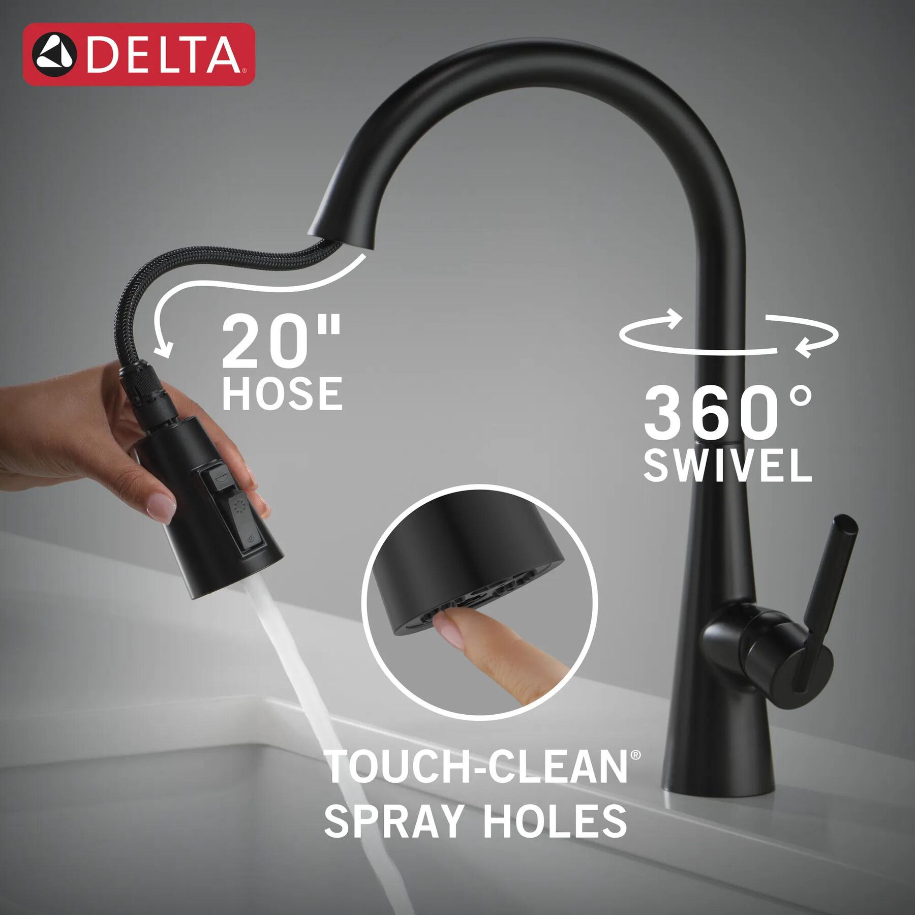 Single Handle Pull-Down Kitchen Faucet with ShieldSpray Technology (Recertified)