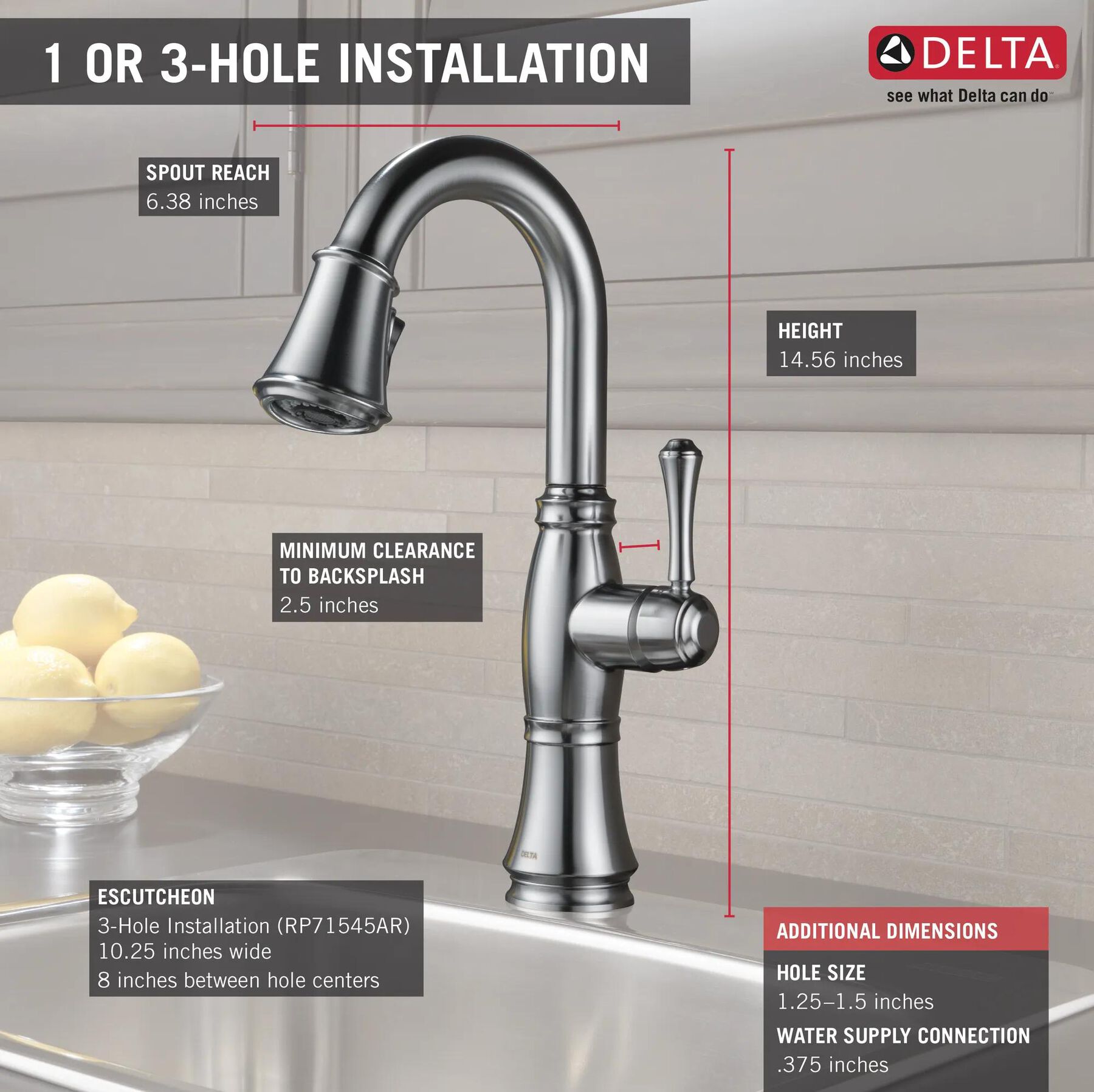 Single Handle Pull-Down Bar / Prep Faucet