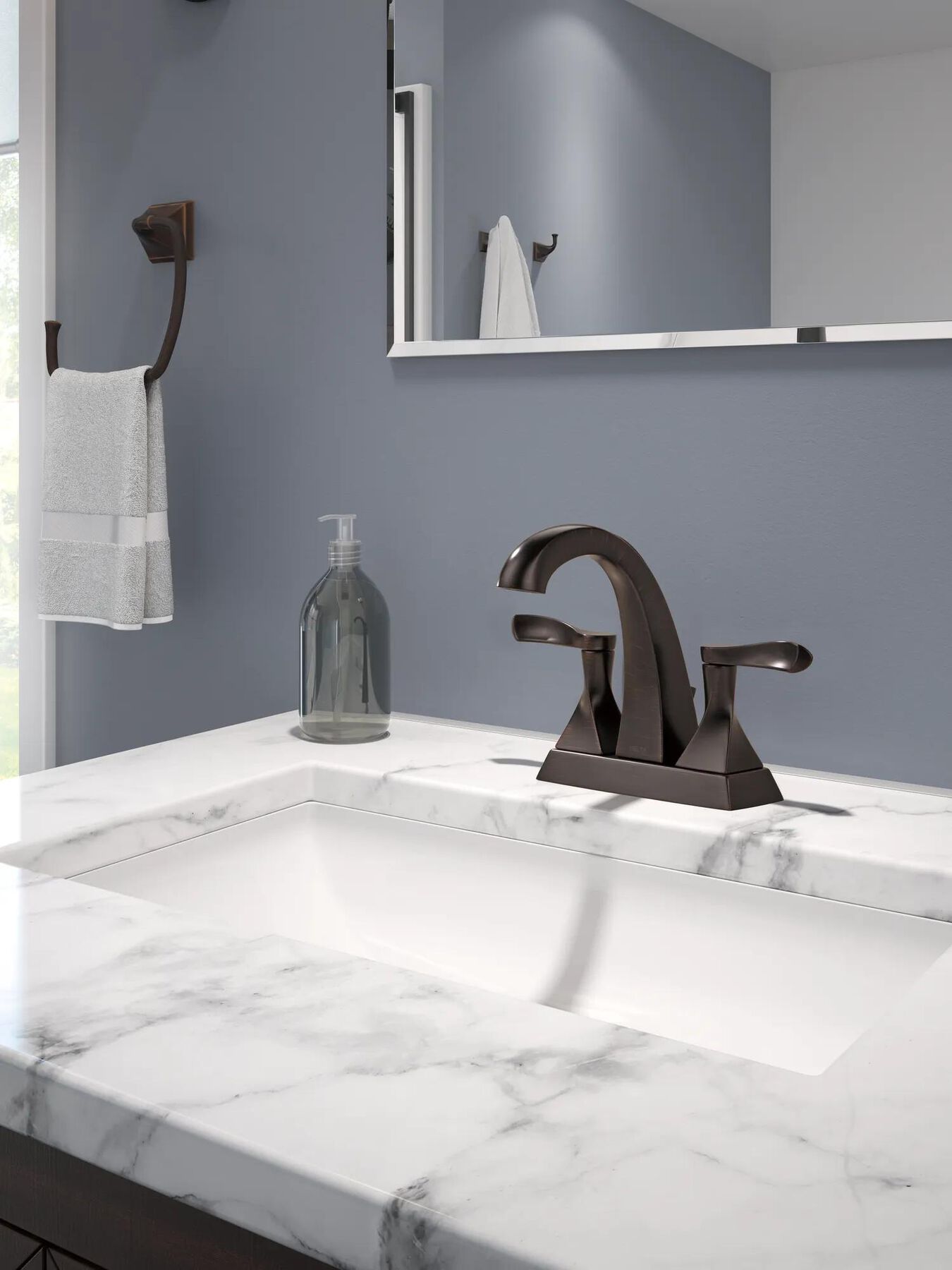 Two Handle Centerset Bathroom Faucet