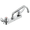 Two Handle 8 In Cast Deck-Mount Faucet