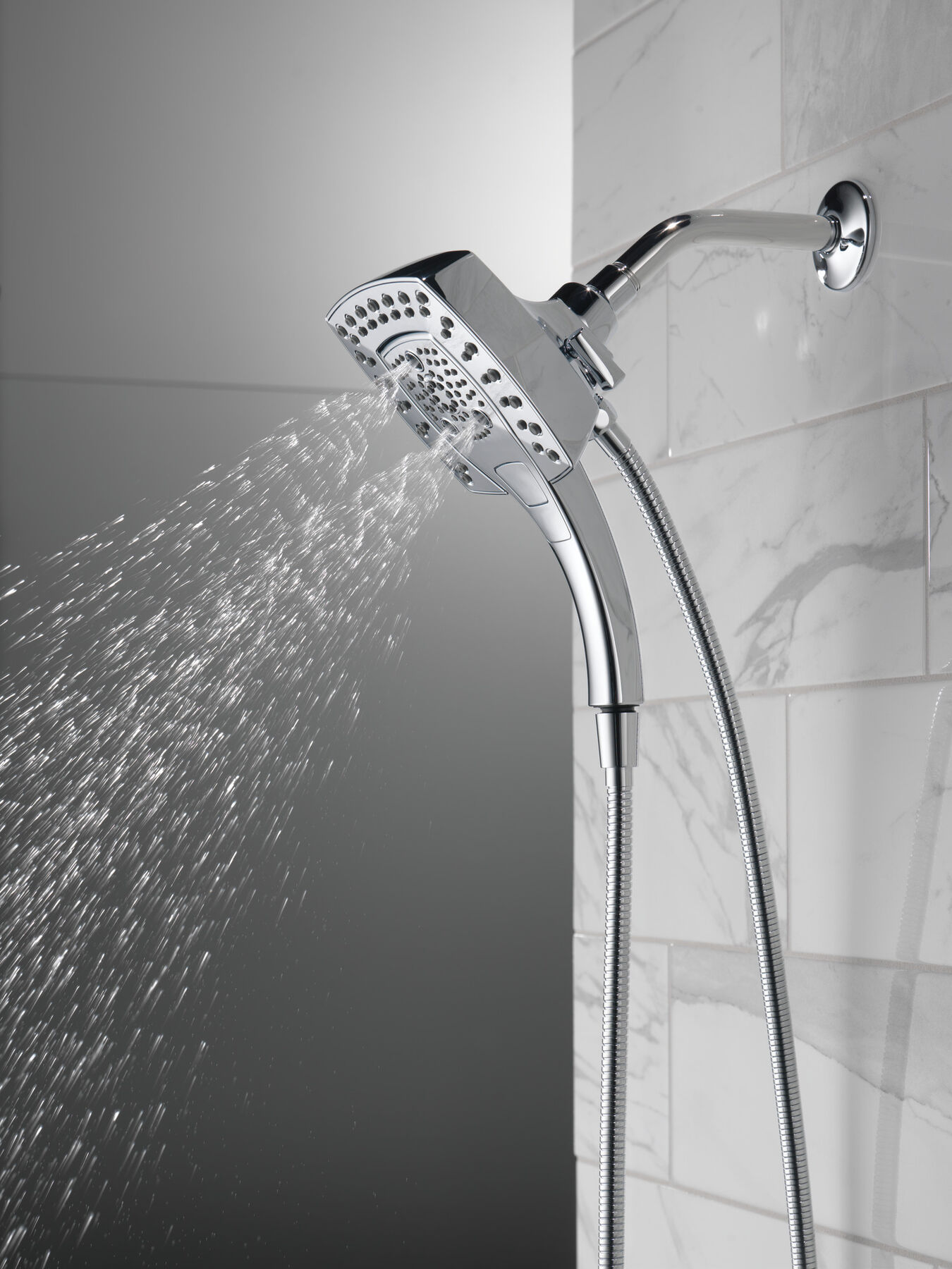 H<sub>2</sub>Okinetic&reg; In2ition&reg; 5-Setting Two-in-One Shower