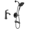 Single Handle Lavatory Faucet with 14 Series Tub Shower Trim Bundle