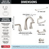 Widespread Lavatory Faucet with 14 Series Tub Shower Trim and Bathroom Accessories Bundle