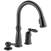 Single Handle Pull-Down Kitchen Faucet with Soap Dispenser