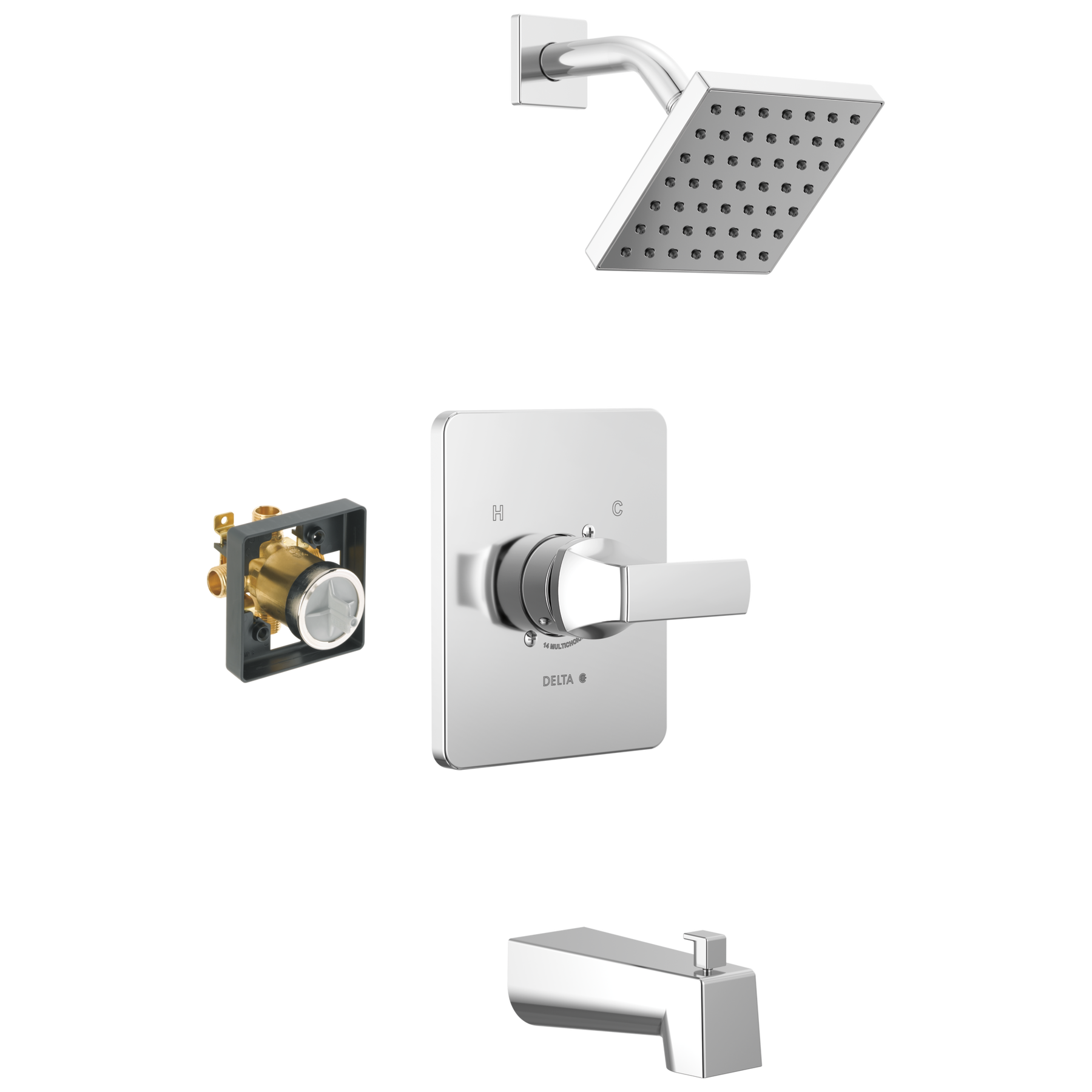 Tub Shower Trim with Universal Rough Bundle - 14S