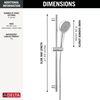 4-Setting Hand Shower with Slide Bar featuring FeatherRain&trade; Spray