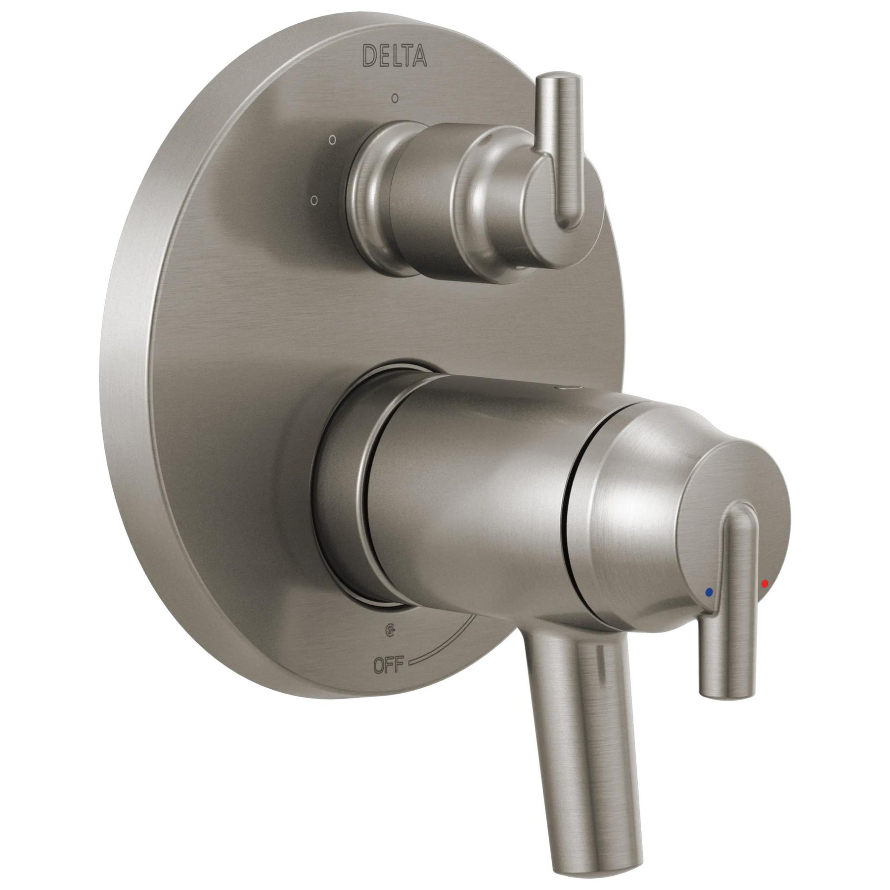 Contemporary Two Handle TempAssure&reg; 17T Series Valve Trim with 3-Setting Integrated Diverter