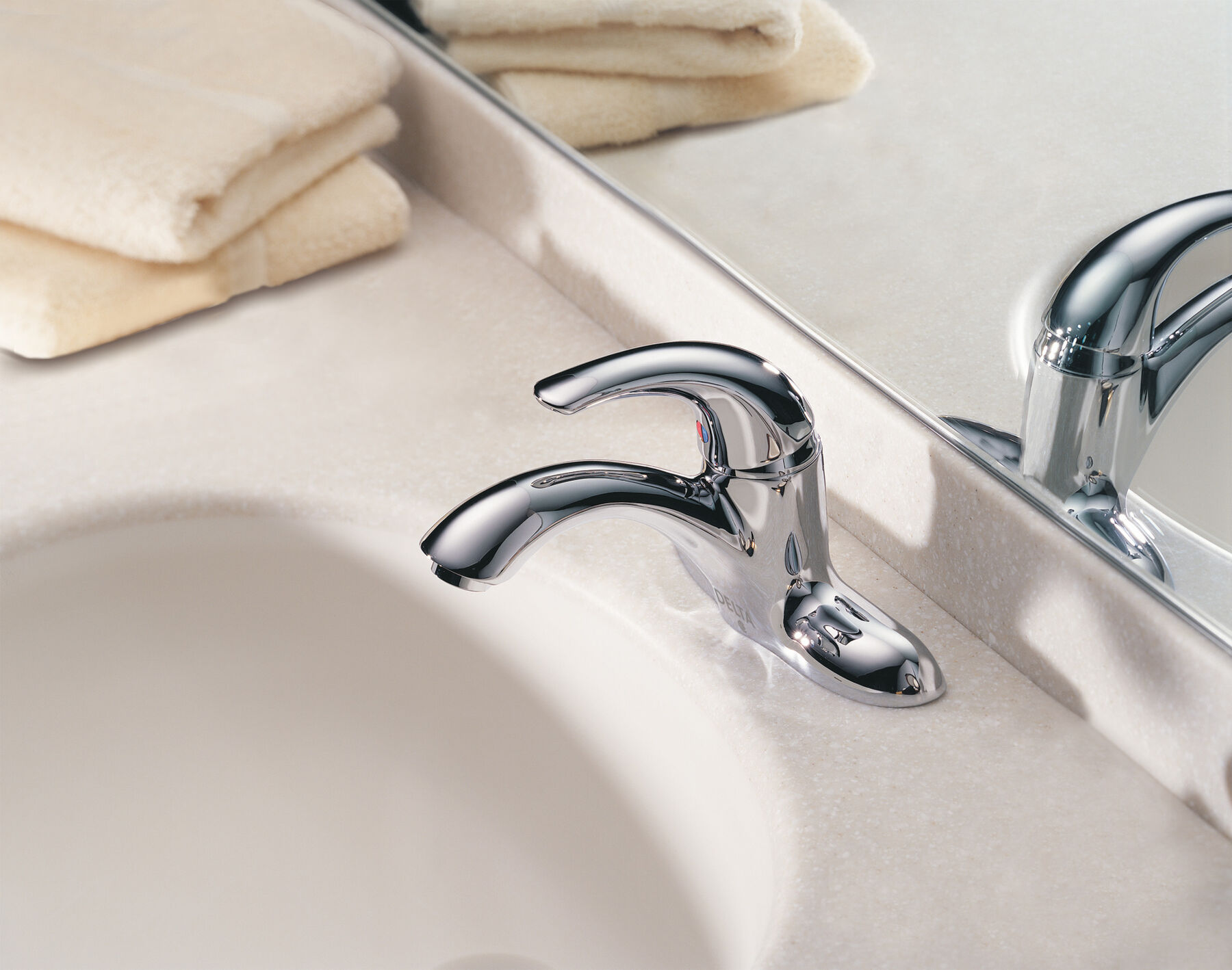 Single Handle Centerset Bathroom Faucet - Less Pop-Up