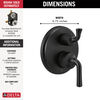 Two-Handle Monitor&reg; 14 Series Valve Trim with 3-Setting Integrated Diverter
