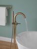 Single Handle Floor Mount Tub Filler Trim with Hand Shower