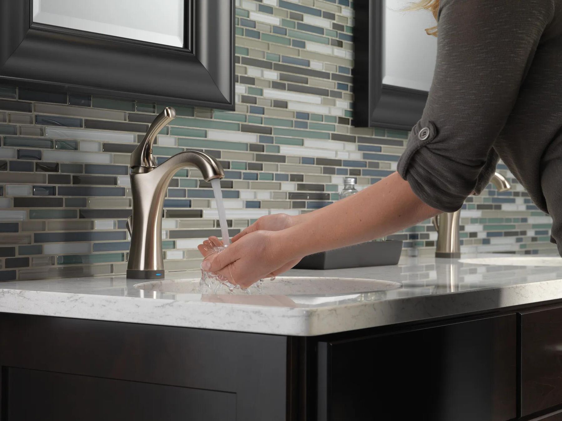 Single Handle Bathroom Faucet with Touch<sub>2</sub>O.xt&reg; Technology