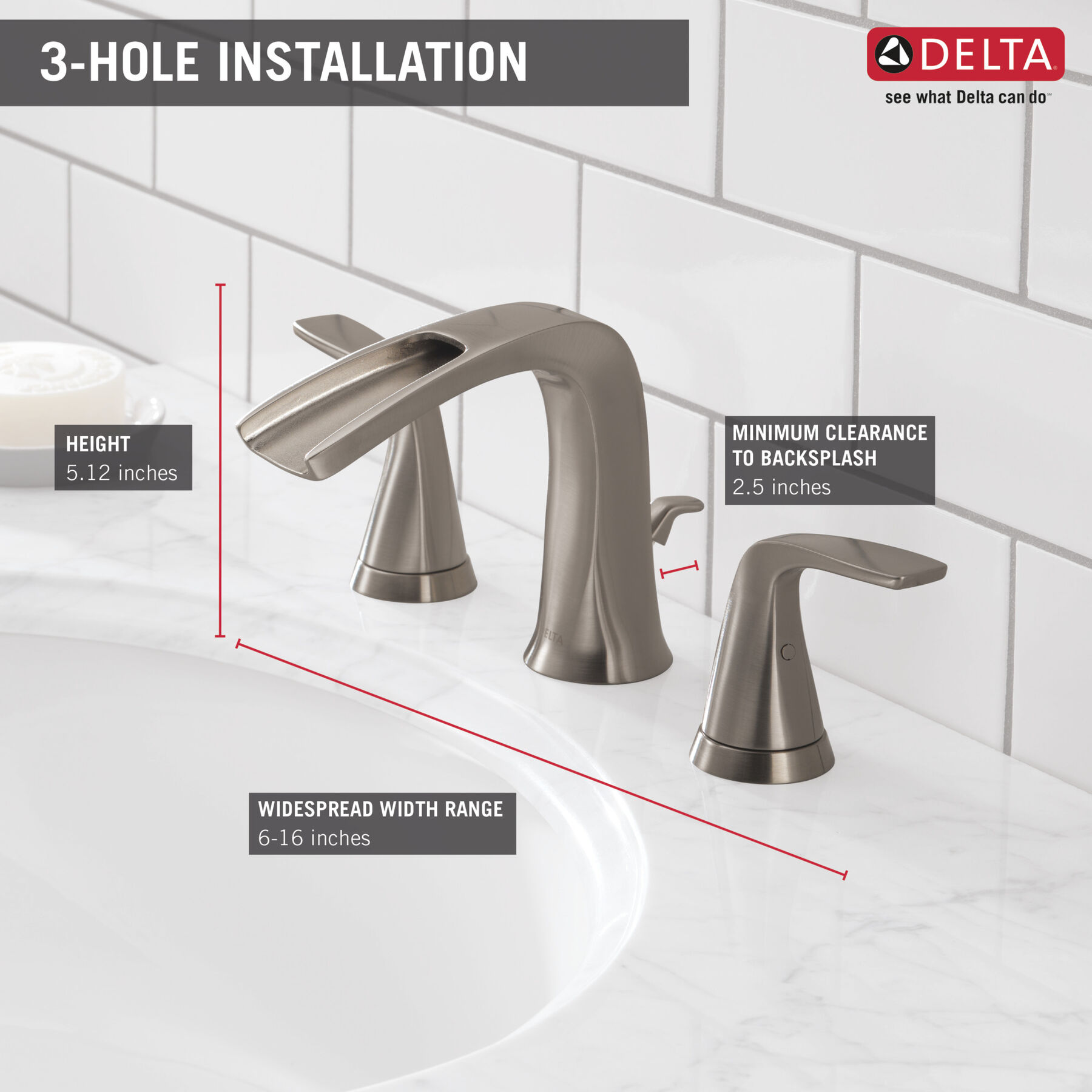 Two Handle Widespread Bathroom Faucet (Recertified)