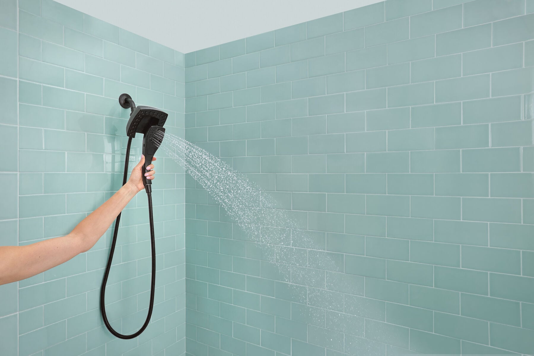 H<sub>2</sub>Okinetic&reg; In2ition&reg; 5-Setting Two-in-One Shower