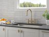 Two Handle Pull-Down Bridge Kitchen Faucet
