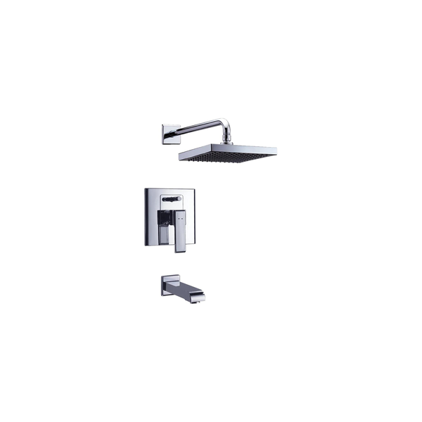 In-Wall Tub and Shower; with Quadrate Shower Head Ceramic Valve
