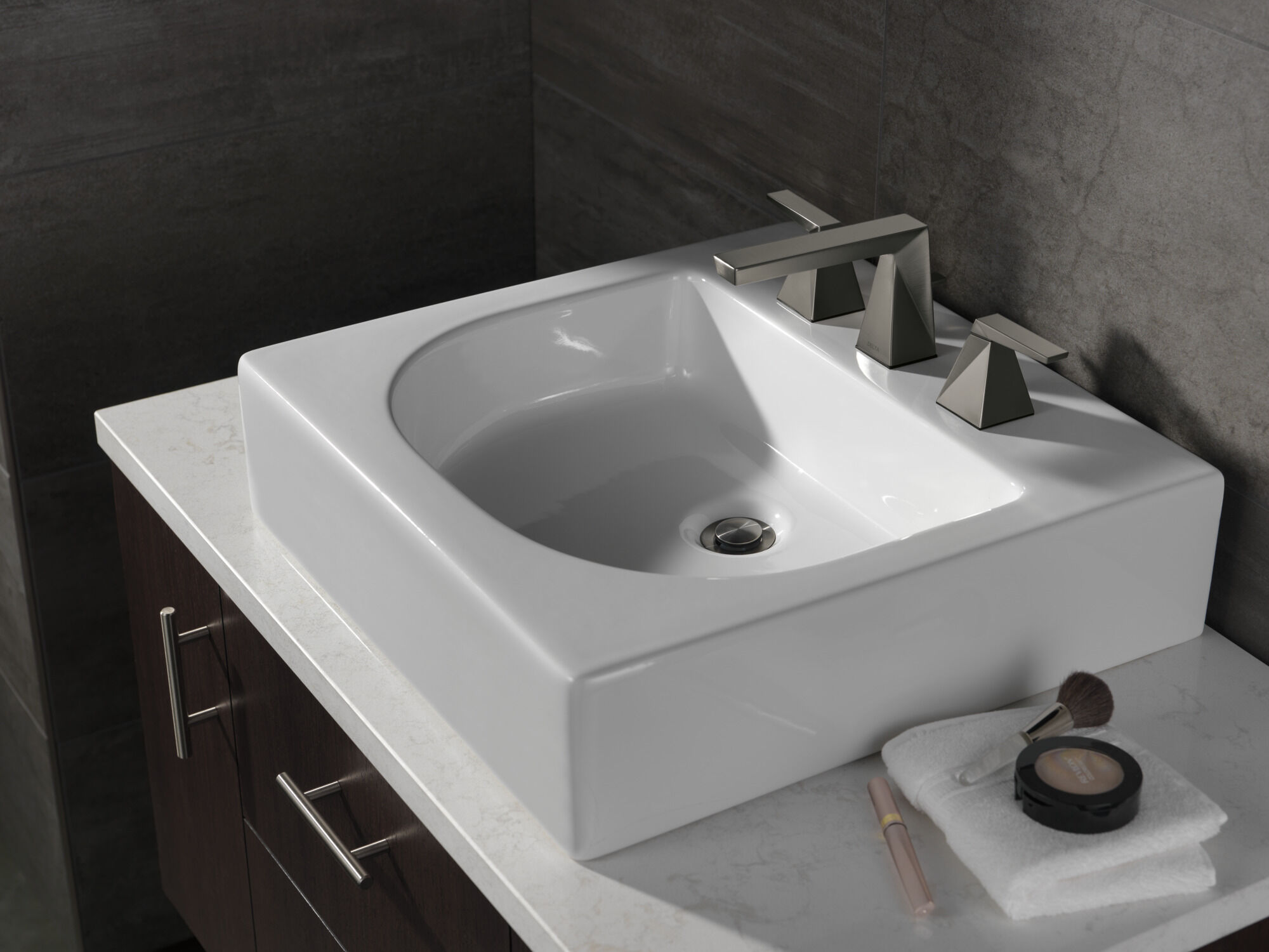 Two Handle Widespread Bathroom Faucet in Lumicoat® Black Stainless