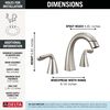 Two Handle Widespread Pull-Down Bathroom Faucet (Recertified)