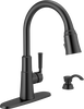 Single Handle Pull-Down Kitchen Faucet with Soap Dispenser and ShieldSpray&reg; Technology