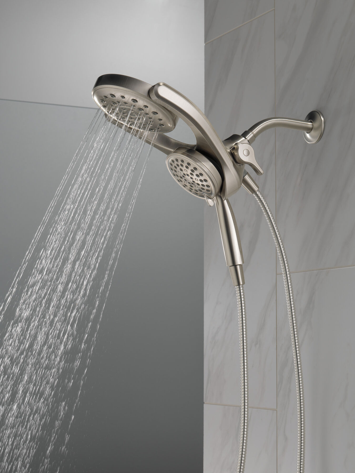 HydroRain&reg; 4-Setting Two-in-One Shower Head
