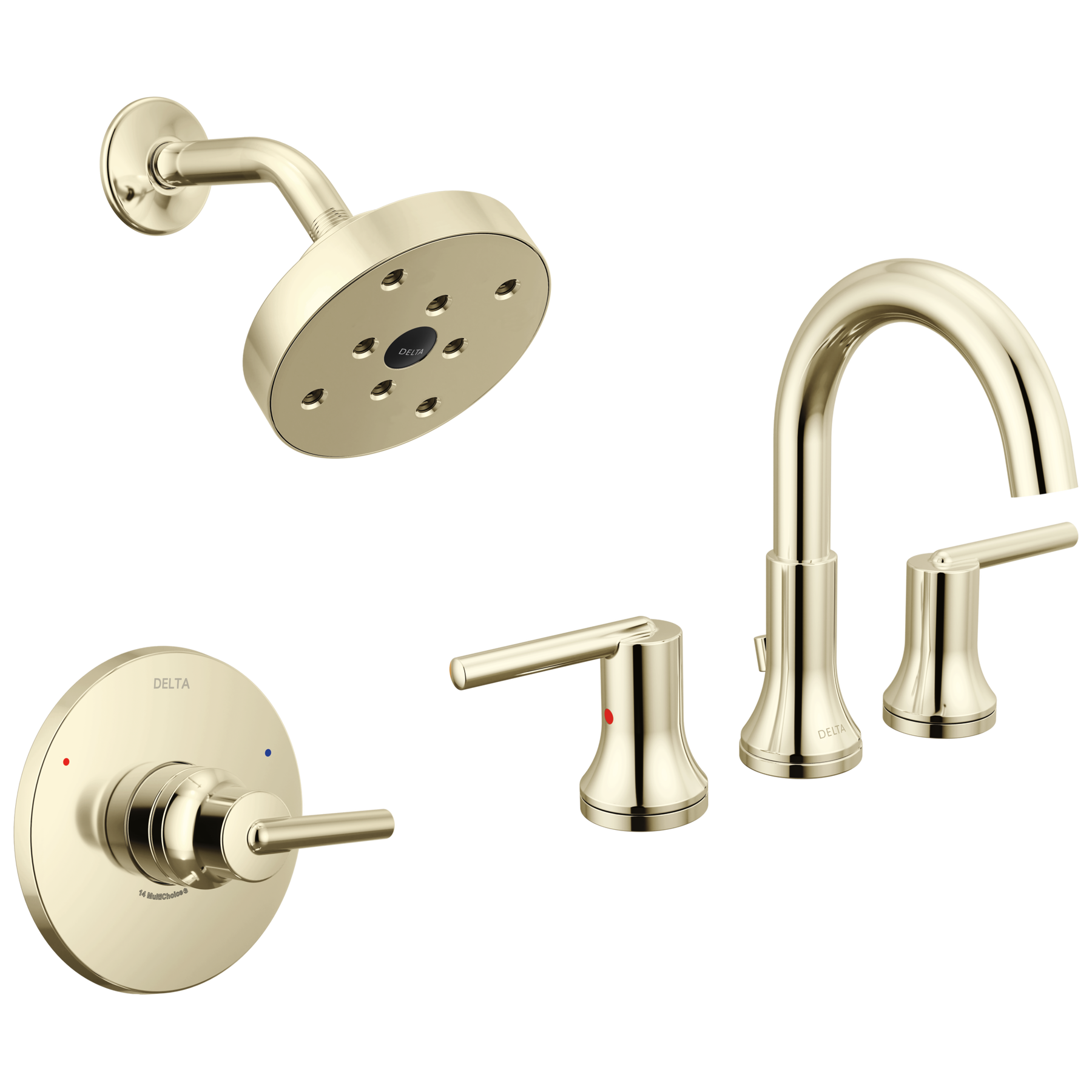 Widespread Lavatory Faucet with Shower Trim Bundle - 14 Series