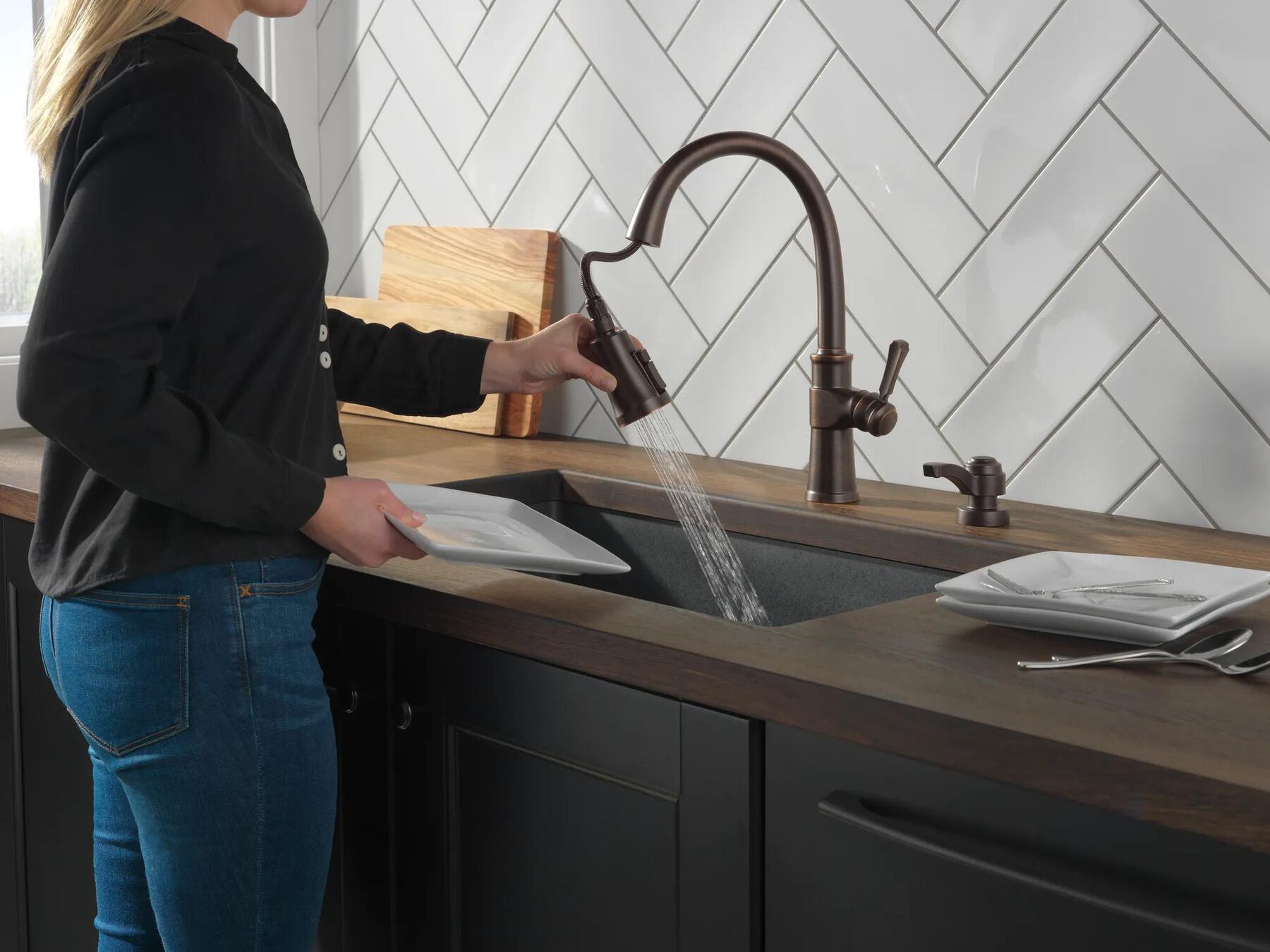 Pull-Down Kitchen Faucet w/ Soap (Recertified)