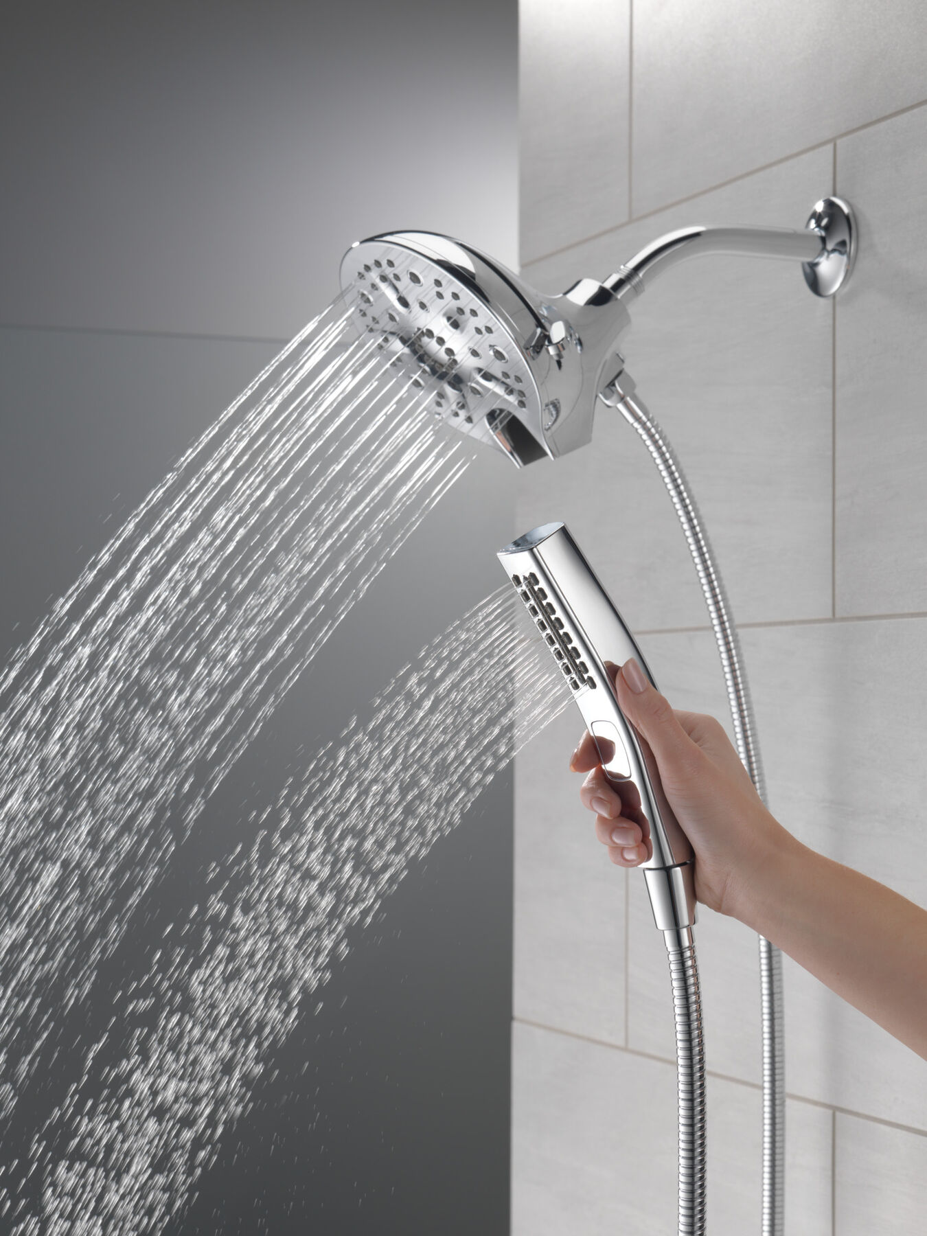 In2ition&reg; H<sub>2</sub>Okinetic&reg; 5-Setting Two-in-One Shower (Recertified)