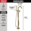 Contemporary Floor-Mount Tub Filler Trim (Recertified)