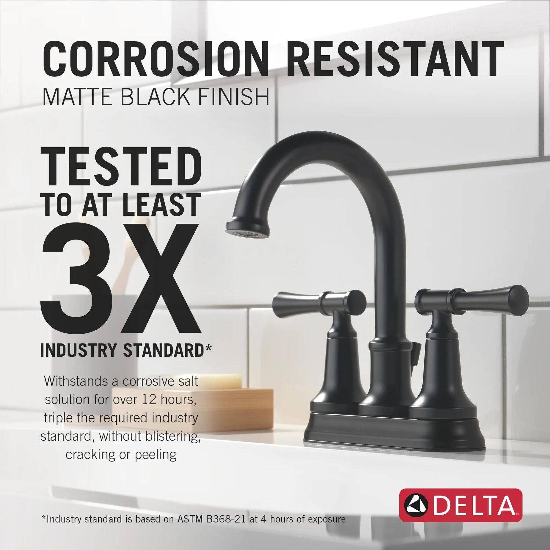 Centerset Lavatory Faucet with 14 Series Tub Shower Trim and Rough Bundle