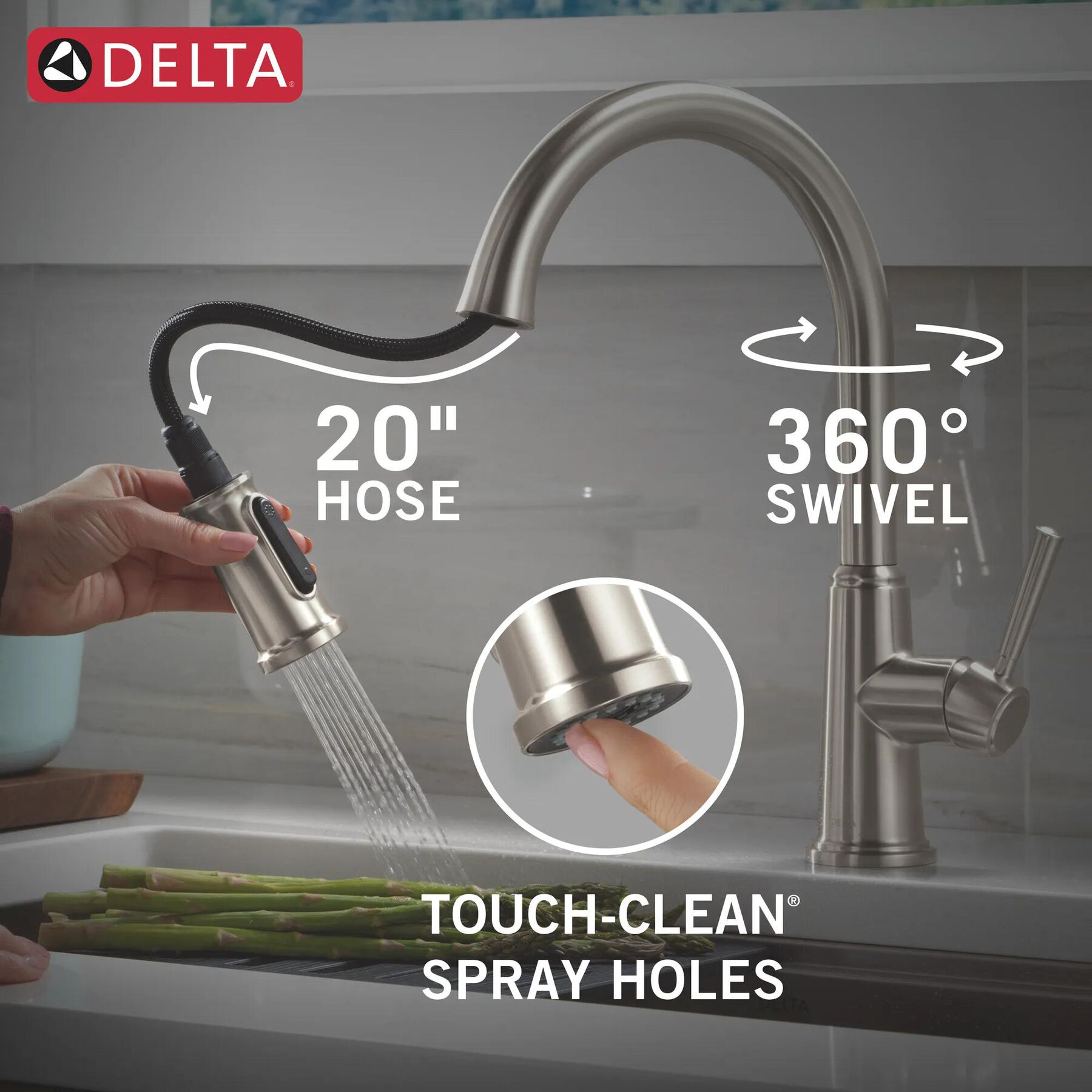 Single Handle Pull-Down Kitchen Faucet
