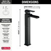 Single Handle Vessel Channel Bathroom Faucet