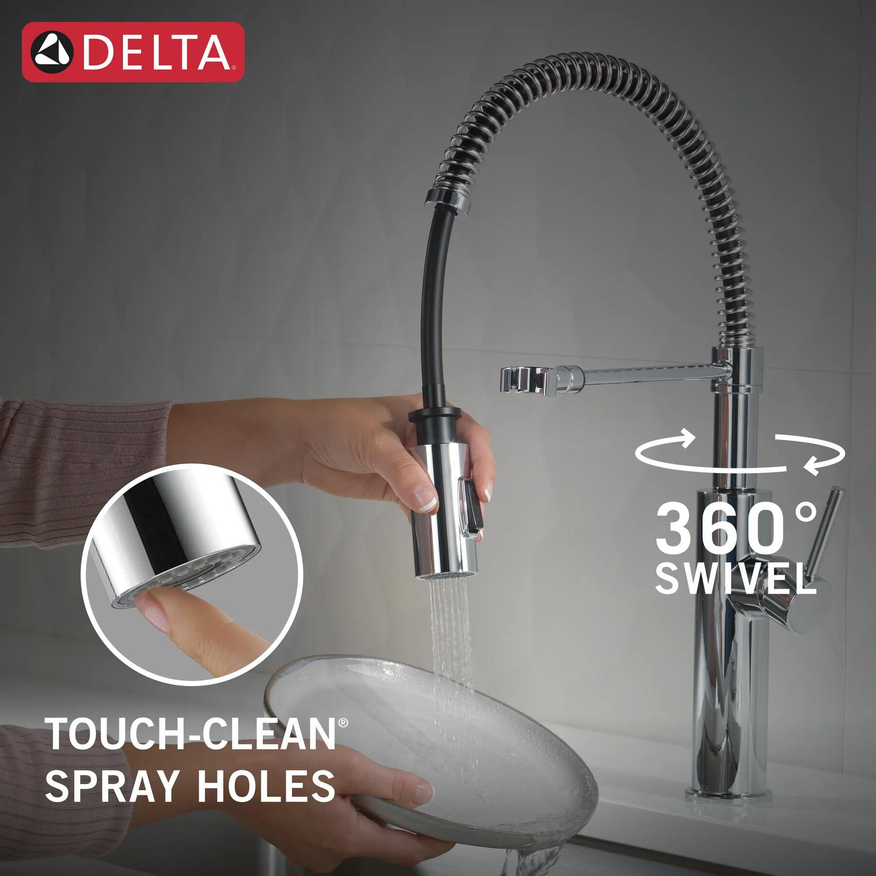 Single-Handle Pull-Down Spring Kitchen Faucet