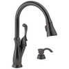 Single Handle Pull-Down Kitchen Faucet with Soap Dispenser