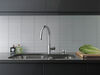 Single Handle Pull-Down Kitchen Faucet with Soap Dispenser