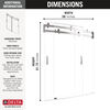 60" x 30" Curved Bathtub Shower Door