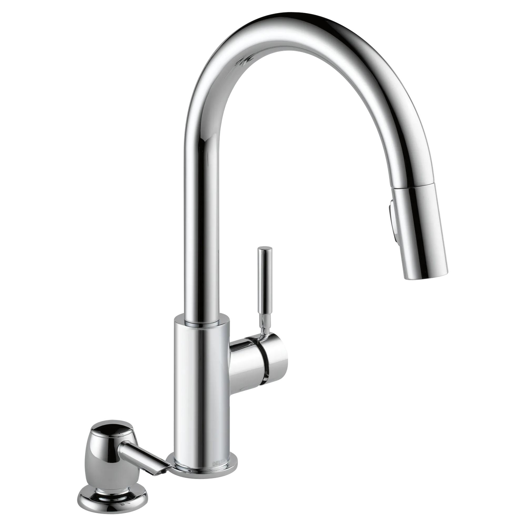 Single Handle Pull-Down Kitchen Faucet with Soap Dispenser (Recertified)